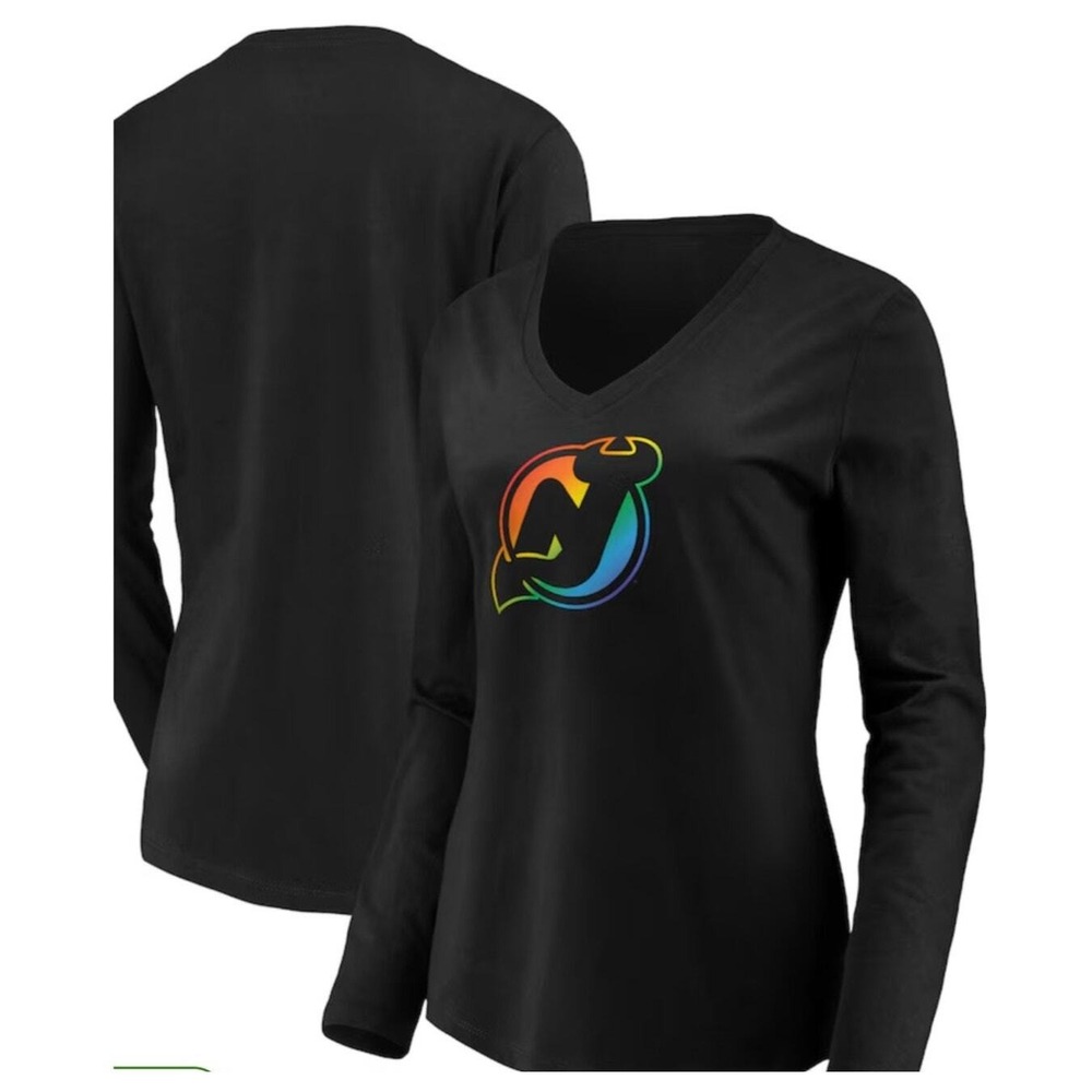Fanatics,New Jersey Devils Women's Long Sleeve Black, 2 XL